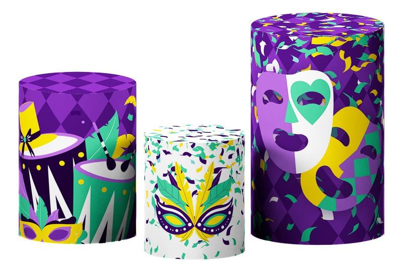 Kit Festa Capa Cilindro Carnaval P M G Sublimação E Painel - Decoraset Imagem de Kit Festa Capa Cilindro Carnaval P M G Sublimação E Painel