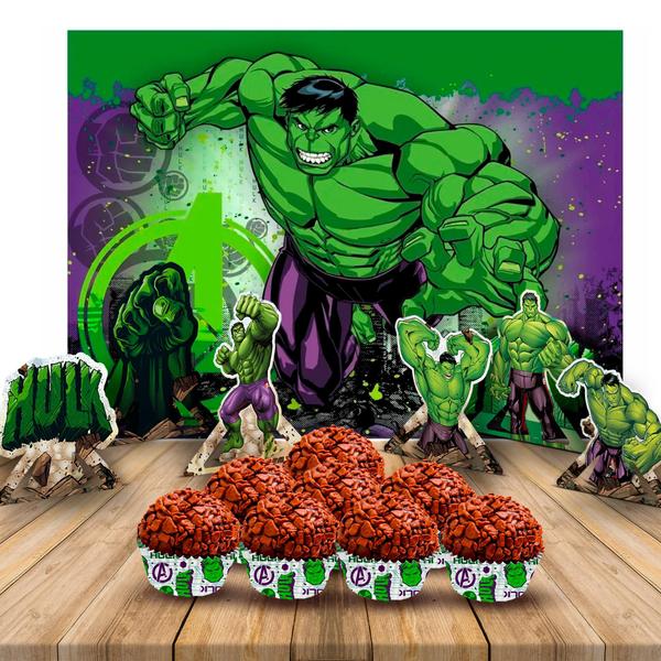 Imagem de Kit festa completo 107 pçs decoração Hulk Aniversário