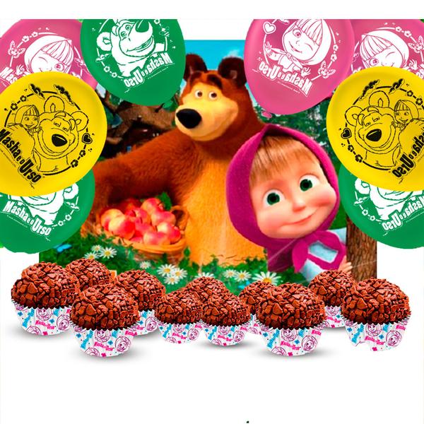 Kit festa completo 126 pçs Decoração Masha e o Urso - Regina Imagem de Kit festa completo 126 pçs Decoração Masha e o Urso