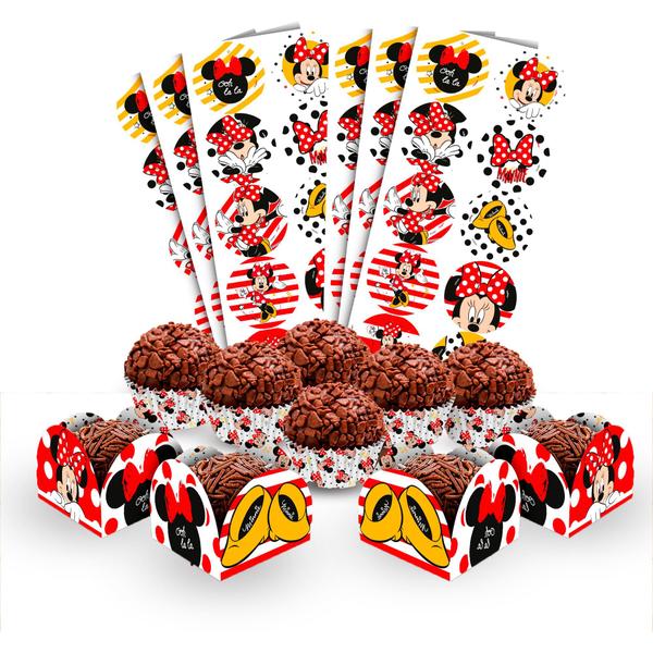 Kit festa Completo 180 pçs Decoração Minnie mouse Disney - Regina festa Imagem de Kit festa Completo 180 pçs Decoração Minnie mouse Disney