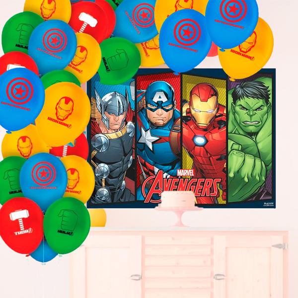 Imagem de Kit festa Completo 26 pçs Decoração Vingadores aniversário