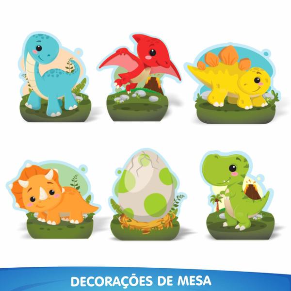 Imagem de Kit Festa completo Decoração DINO BABY Festa + 25 Balão Aniv