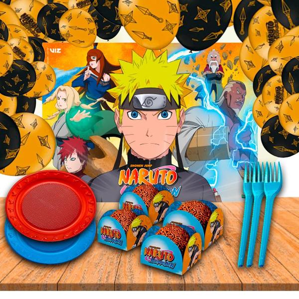Kit festa COMPLETO Decoração Naruto 111 peças Aniversário - Festcolor Imagem de Kit festa COMPLETO Decoração Naruto 111 peças Aniversário