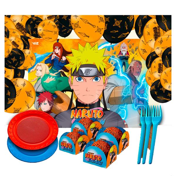 Kit festa COMPLETO Decoração Naruto 111 peças Aniversário - Festcolor Imagem de Kit festa COMPLETO Decoração Naruto 111 peças Aniversário