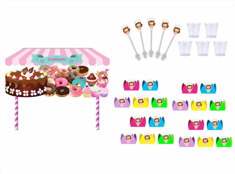 Kit festa Confeitaria 113 peças (10 pessoas) - Produto artesanal Imagem de Kit festa Confeitaria 113 peças (10 pessoas)