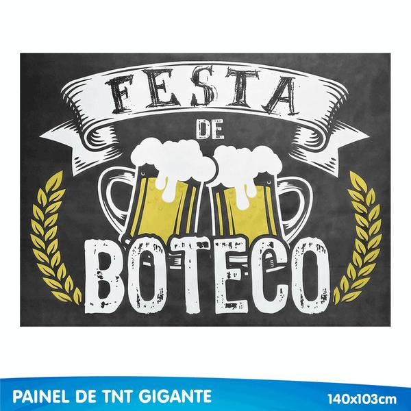 Imagem de Kit Festa De Boteco Itens Painel + Faixa + Top De Bolo