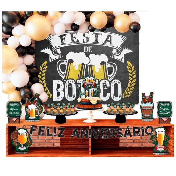 Imagem de Kit festa decoração Buteco EVA 39 peças decoração fácil