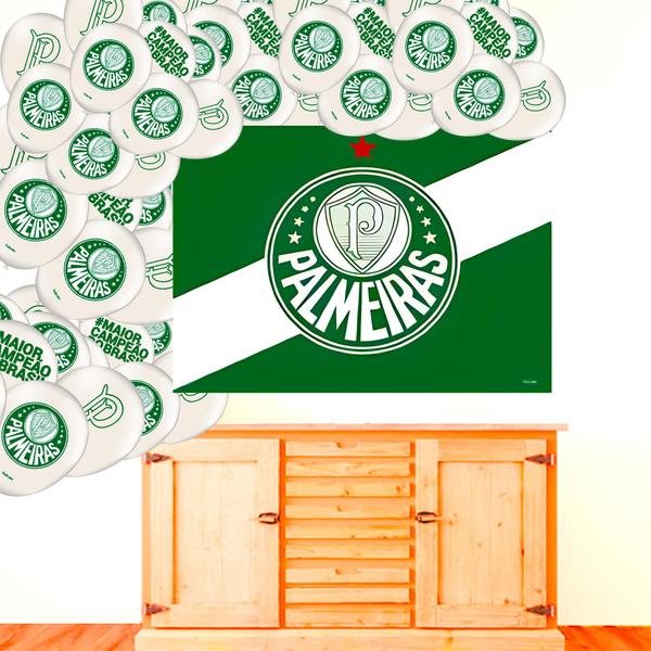 Imagem de Kit Festa Decoração Palmeiras Painel Gigante + 25 Balões n9"