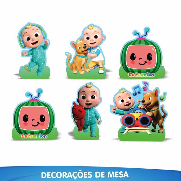 Kit Festa Fácil Cocomelon 39 Pçs decoração e lembrancinha - Piffer Imagem de Kit Festa Fácil Cocomelon 39 Pçs decoração e lembrancinha
