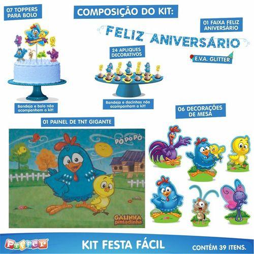 Imagem de Kit festa facil galinha pintadinha - 03x01 - 381032