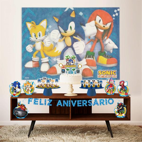 Imagem de Kit Festa Fácil Sonic Decoração De Festa Aniversário Completo