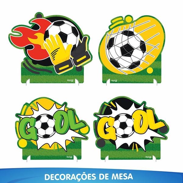 Imagem de Kit Festa Fácil Tema Futebol Aniversário 40 unidades Decoração