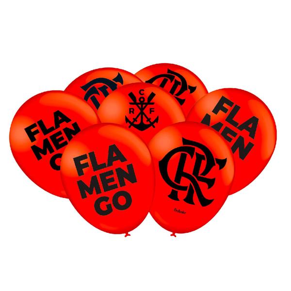 Imagem de Kit festa Flamengo Decoração Toalha Mesa +Painel +25 Balões