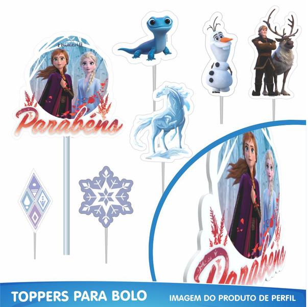 Imagem de Kit Festa Frozen 39 Itens Painel + Enfeites + Faixa