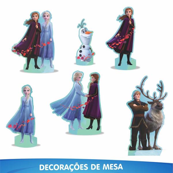 Imagem de Kit Festa Frozen 39 Itens Painel + Enfeites + Faixa