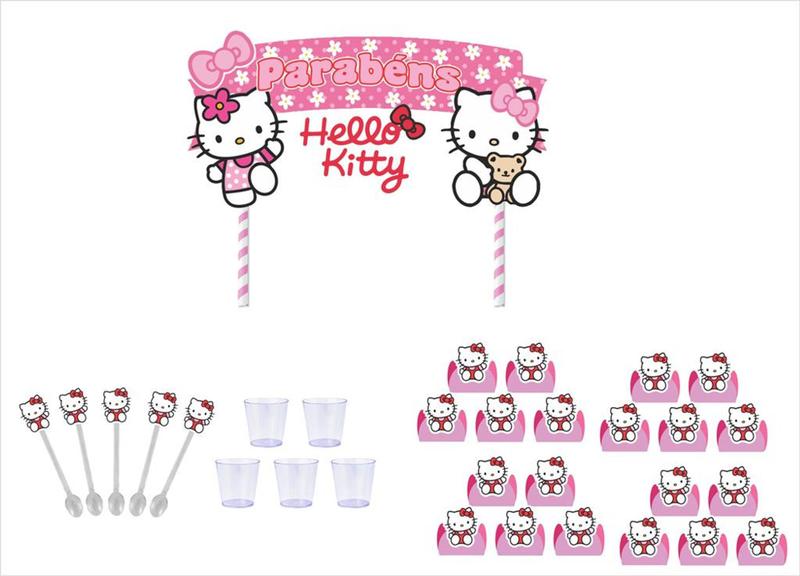 Imagem de Kit Festa Hello Kitty rosa 301 peças