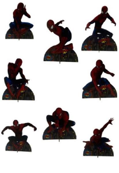 Imagem de Kit Festa Homem Aranha, 10 Display de Mesa Para Decoração em Mdf.