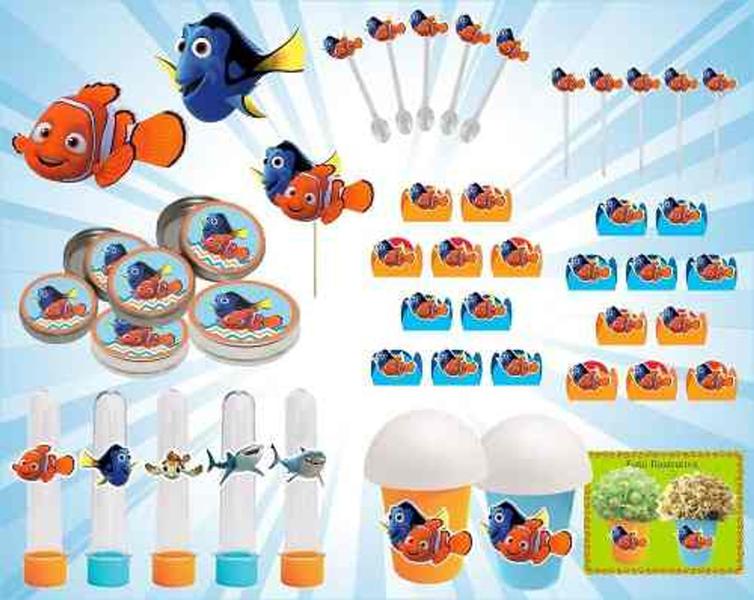 Imagem de Kit Festa Infantil Procurando Nemo 265 Peças