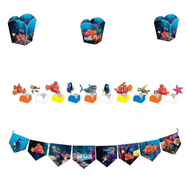 Kit Festa Infantil Procurando Nemo Decoração Lembrancinha - Cg Mimo Kids Imagem de Kit Festa Infantil Procurando Nemo Decoração Lembrancinha