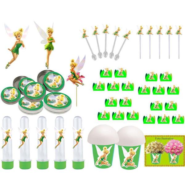 Imagem de Kit festa Infantil Tinker Bell (Sininho) 99 peças (10 pessoas)