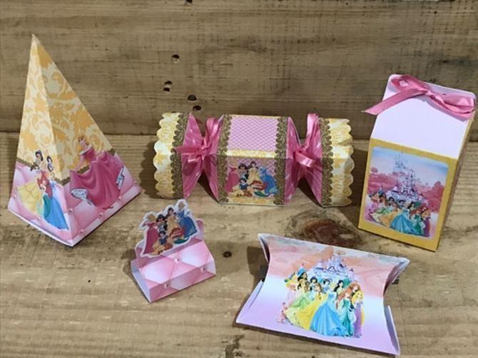 Imagem de Kit Festa Lembrancinhas Caixinha Princesa Decoração Infantil