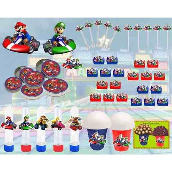 Imagem de Kit Festa Mario Kart 143 Peças (20 pessoas)