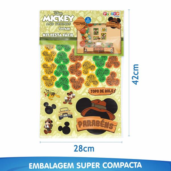 Imagem de Kit festa MICKEY SAFARI Decoração Aniversário Completo 40pçs