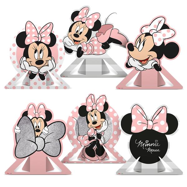 Kit Festa Minnie Rosa Decoração Painel 1,26m GG + 6 Display - Regina festa Imagem de Kit Festa Minnie Rosa Decoração Painel 1,26m GG + 6 Display
