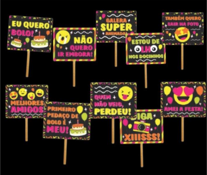 Kit Festa Neon Adereços Balada Brilham Na Luz Negra - MariFesteira Imagem de Kit Festa Neon Adereços Balada Brilham Na Luz Negra