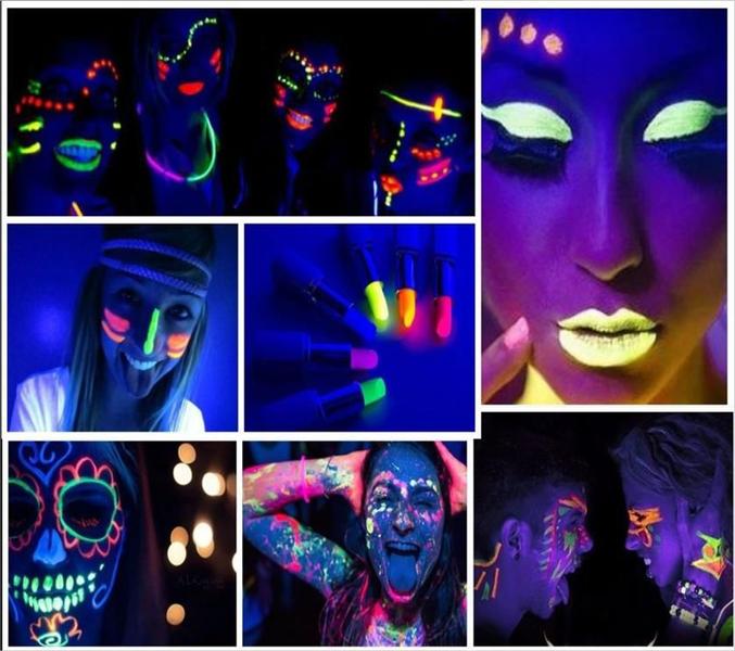 Kit Festa Neon Adereços Pulseira Neon + Tinta + Batom Neon - Partiu Festa Imagem de Kit Festa Neon Adereços Pulseira Neon + Tinta + Batom Neon