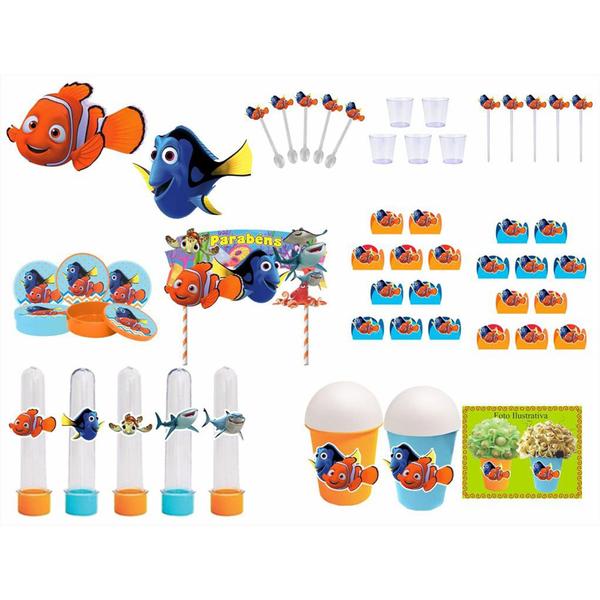 Imagem de Kit festa Procurando Nemo 105 peças (10 pessoas)