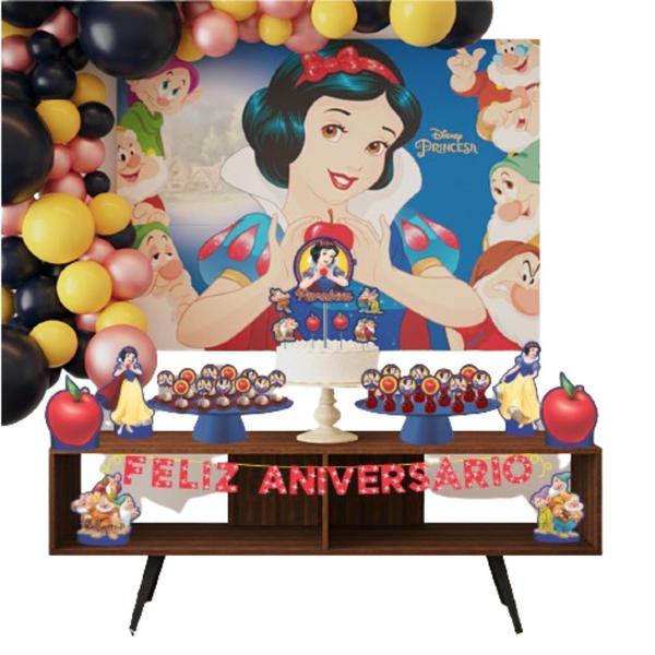 Imagem de Kit Festa Pronta Decoração Branca de Neve - 39 unid