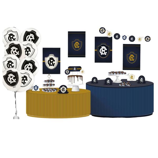 Kit Festa Pronta Decoração Remo Leão Azul - 62 unid - Festcolor Imagem de Kit Festa Pronta Decoração Remo Leão Azul - 62 unid