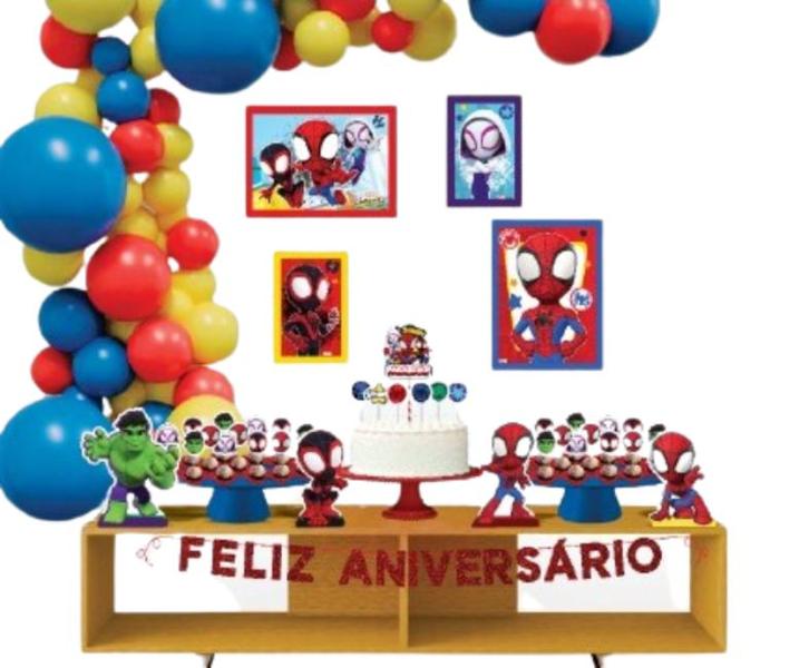 Imagem de Kit Festa Pronta Decoração Spidey Homem Aranha - 40 Unid