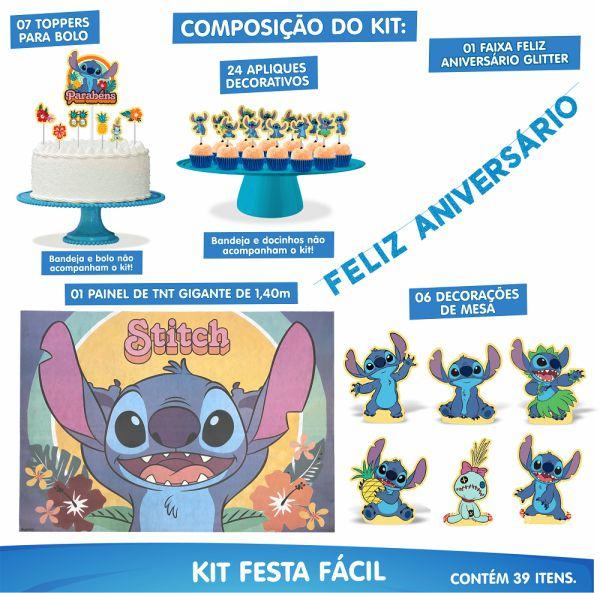 Imagem de Kit Festa Pronta Decoração Stitch Lilo Disney - 39 unid