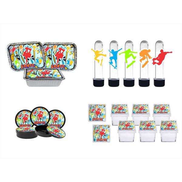 Kit Festa Skate 120 peças (30 pessoas) - Produto artesanal Imagem de Kit Festa Skate 120 peças (30 pessoas)