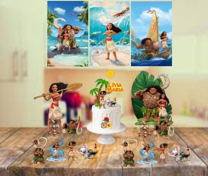 Imagem de kit festa so um bolinho moana adulta