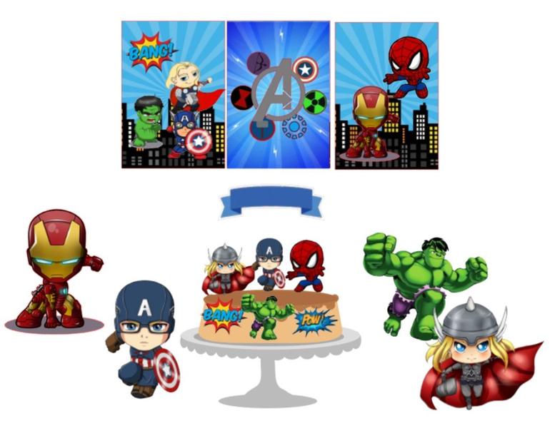 Imagem de Kit festa só um bolinho Vingadores Cute