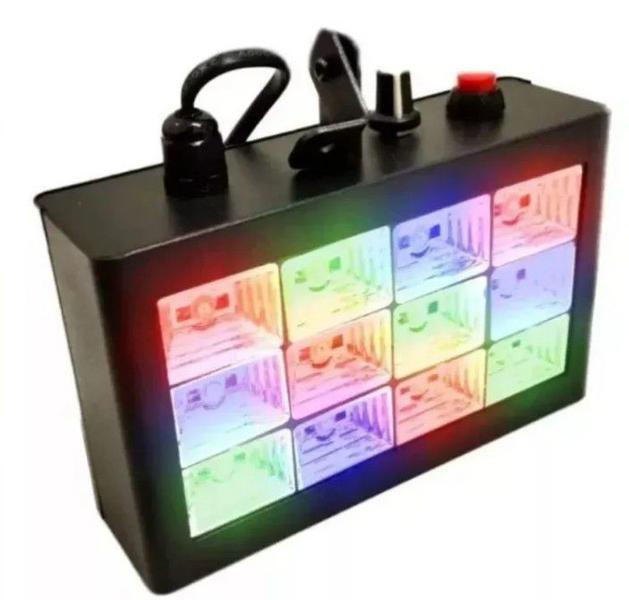 Imagem de Kit festa Strobo balada iluminação Canhão RGB laser 110V