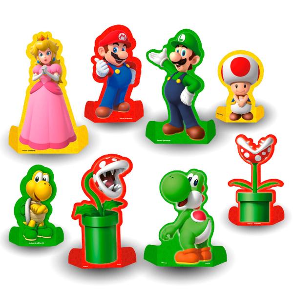 Imagem de Kit festa Super Mario Decoração Painel +8 Display + 25 Balão