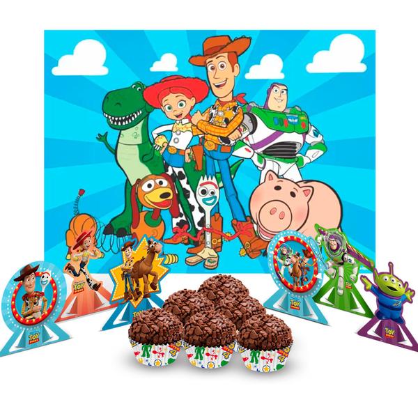 Kit Festa Toy Story Decoração Aniversário 107 pçs Completo - Regina / Piffer Imagem de Kit Festa Toy Story Decoração Aniversário 107 pçs Completo