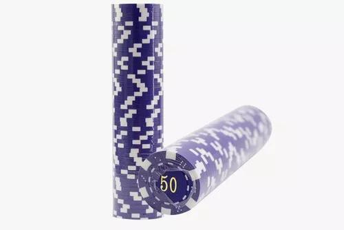 Imagem de Kit Ficha De Poker Com 50 Fichas Numeradas - 40MM ABS