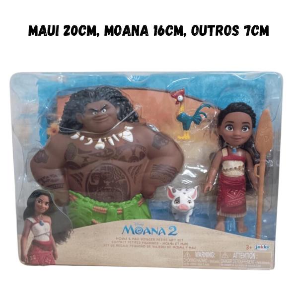 Imagem de Kit Figura Moana e Maui c/ Acessório Filme Moana 2 Sunny