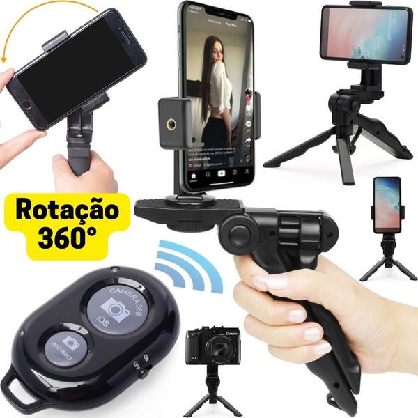 Imagem de Kit Filmagem No Celular Tripé 2m Suporte 360 Acessórios Câmera Lente Youtuber Blogueira