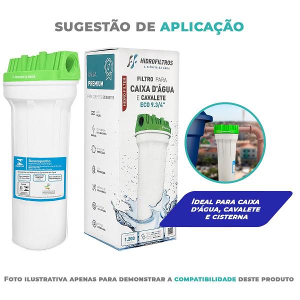 Imagem de Kit Filtro Caixa Dágua ou Cavalete + 6 Refil Lavável + Chave