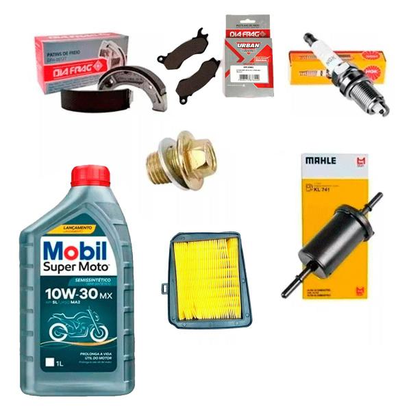 kit filtros ar Titan 150 160/fan 160 2014-17 Cbs oleo mobil Imagem de kit filtros ar Titan 150 160/fan 160 2014-17 Cbs oleo mobil