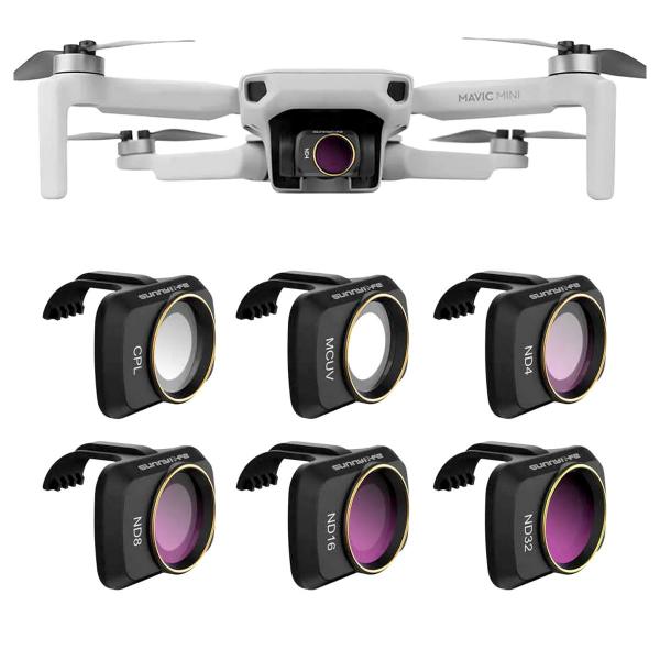 Imagem de Kit Filtros ND4/8/16/32 + UV + CPL Drones DJI Mini 2/2SE/Mini 4K