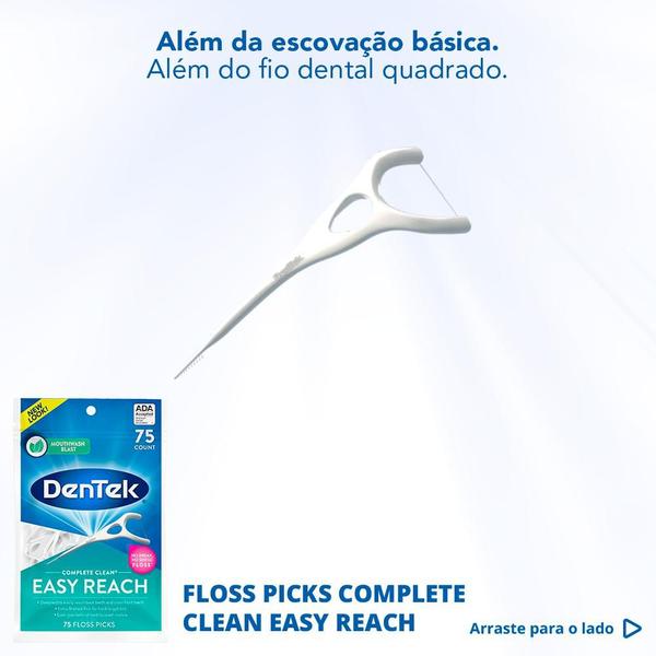 Imagem de Kit Fio Dental Dentek Floss Picks Complete Clean Easy Reach com 300 unidades