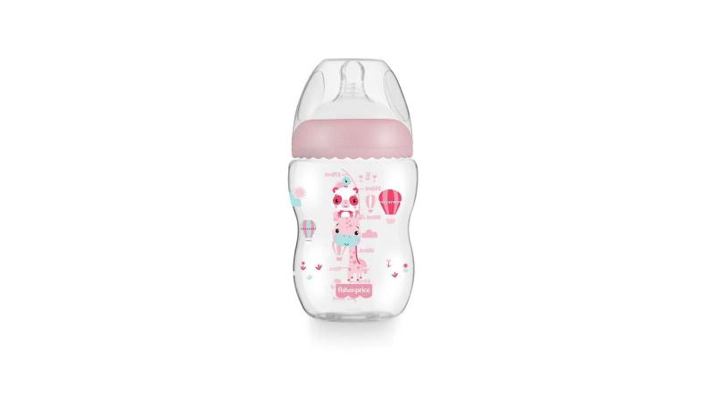 Imagem de Kit Fisher Price Mamadeira 270 ml e Chupeta Soft Tam 2 com Case Esterilizador