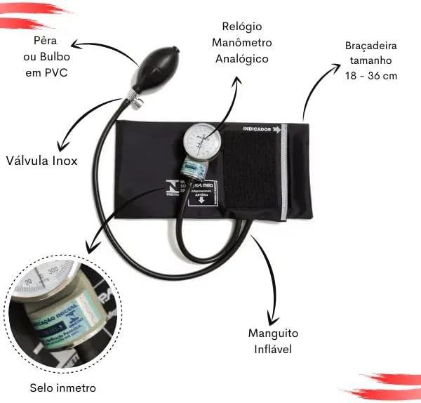 Imagem de Kit Fisioterapia Completo Com  Medidor De Pressão Estetoscópio Rappaport PAMED E Oxímetro